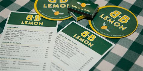 bb lemon menu.